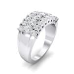 Tapered Three-Row Crystal Ring (0.64 CTW) Perspective View