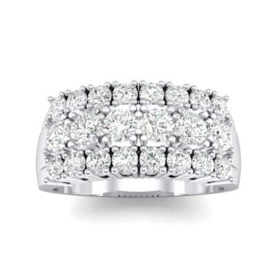 Tapered Three-Row Diamond Ring (1.3 CTW) Top Dynamic View
