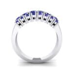 Tapered Three-Row Blue Sapphire Ring (1.58 CTW) Side View