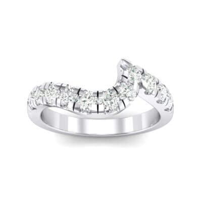 Asymmetrical Wave Pave Crystal Ring (0 CTW) Top Dynamic View