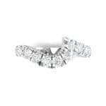 Asymmetrical Wave Pave Crystal Ring (0 CTW) Top Flat View