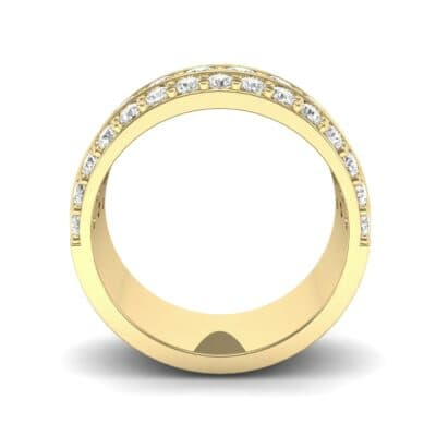 Wide Three-Row Diamond Ring (1.62 CTW) Side View