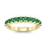 Arielle Prong-Set Emerald Ring (0.44 CTW) Top Dynamic View