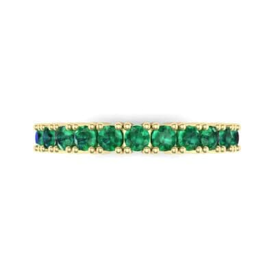 Arielle Prong-Set Emerald Ring (0.44 CTW) Top Flat View