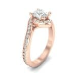 Embrace Pave Diamond Bypass Engagement Ring (1.07 CTW) Perspective View