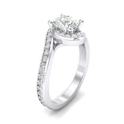 Embrace Pave Crystal Bypass Engagement Ring (1.07 CTW) Perspective View