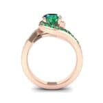 Embrace Pave Emerald Bypass Engagement Ring (1.52 CTW) Side View