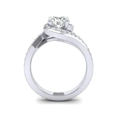Embrace Pave Diamond Bypass Engagement Ring (1.07 CTW) Side View