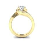 Embrace Pave Diamond Bypass Engagement Ring (1.07 CTW) Side View