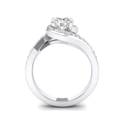 Embrace Pave Crystal Bypass Engagement Ring (1.07 CTW) Side View