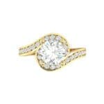 Embrace Pave Diamond Bypass Engagement Ring (1.07 CTW) Top Flat View