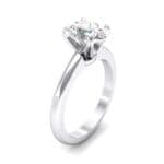 Modern Tulip Oval Solitaire Diamond Engagement Ring (1.2 CTW) Perspective View