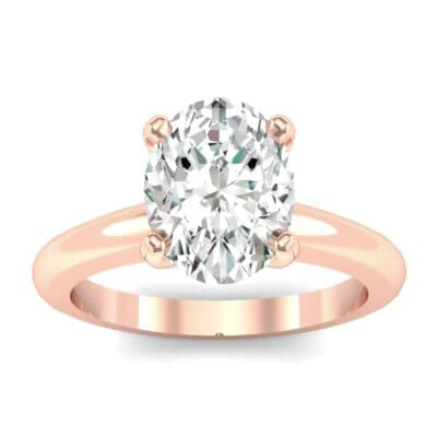 Modern Tulip Oval Solitaire Diamond Engagement Ring (1.2 CTW) Top Dynamic View
