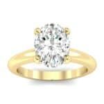 Modern Tulip Oval Solitaire Diamond Engagement Ring (1.2 CTW) Top Dynamic View