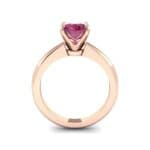 Modern Tulip Oval Solitaire Ruby Engagement Ring (1.8 CTW) Side View