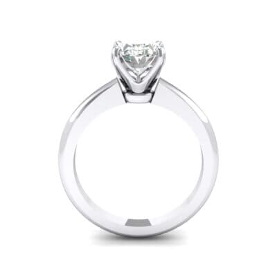Modern Tulip Oval Solitaire Crystal Engagement Ring (1.2 CTW) Side View