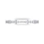 Thin Flat-Sided Pave Crystal Eternity Ring (0.47 CTW) Top Flat View