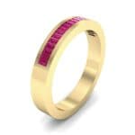 Channel-Set Baguette Ruby Ring (0.6 CTW) Perspective View