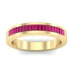 Channel-Set Baguette Ruby Ring (0.6 CTW) Top Dynamic View