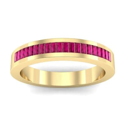 Channel-Set Baguette Ruby Ring (0.6 CTW) Top Dynamic View