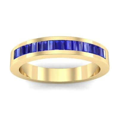 Channel-Set Baguette Blue Sapphire Ring (0.6 CTW) Top Dynamic View