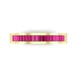 Channel-Set Baguette Ruby Ring (0.6 CTW) Top Flat View