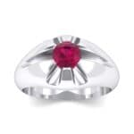 Rosebud Solitaire Ruby Engagement Ring (0.7 CTW) Top Dynamic View