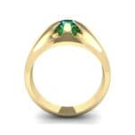 Rosebud Solitaire Emerald Engagement Ring (0.7 CTW) Side View