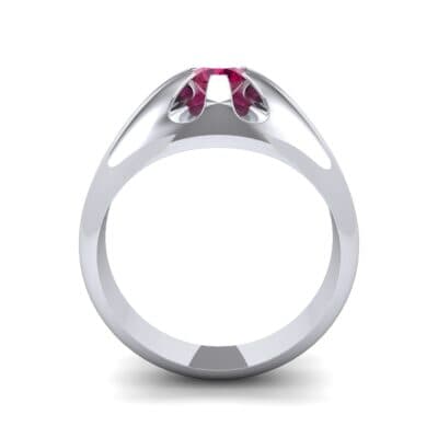 Rosebud Solitaire Ruby Engagement Ring (0.7 CTW) Side View
