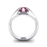 Rosebud Solitaire Ruby Engagement Ring (0.7 CTW) Side View
