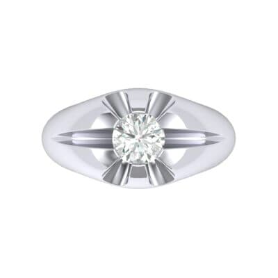 Rosebud Solitaire Diamond Engagement Ring (0.46 CTW) Top Flat View