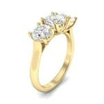 V Basket Trilogy Diamond Engagement Ring (1.96 CTW) Perspective View