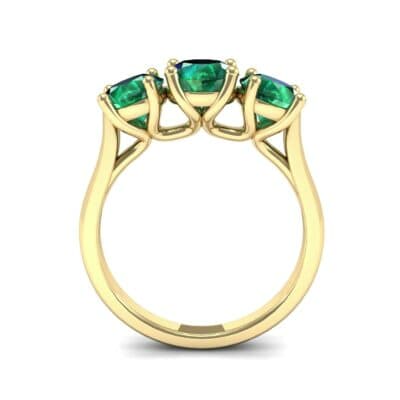 V Basket Trilogy Emerald Engagement Ring (2.6 CTW) Side View