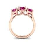 V Basket Trilogy Ruby Engagement Ring (2.6 CTW) Side View
