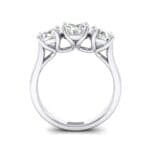 V Basket Trilogy Diamond Engagement Ring (1.96 CTW) Side View