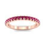 Fishtail Pave Ruby Ring (0.38 CTW) Top Dynamic View