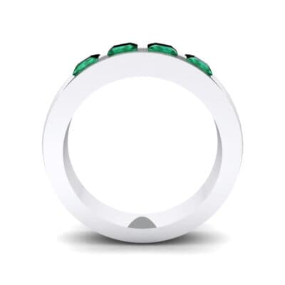 Quattro Princess-Cut Emerald Ring (0.88 CTW) Side View
