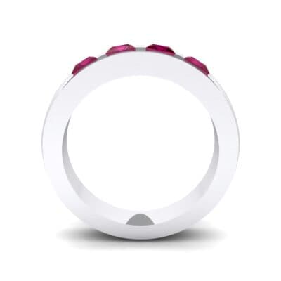 Quattro Princess-Cut Ruby Ring (0.88 CTW) Side View