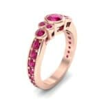 Bezel Accent Ruby Engagement Ring (1.43 CTW) Perspective View