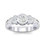 Bezel Accent Diamond Engagement Ring (1.12 CTW) Top Dynamic View