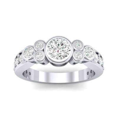 Bezel Accent Diamond Engagement Ring (1.12 CTW) Top Dynamic View