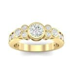 Bezel Accent Diamond Engagement Ring (1.12 CTW) Top Dynamic View
