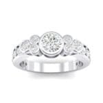 Bezel Accent Diamond Engagement Ring (1.12 CTW) Top Dynamic View