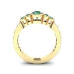 Bezel Accent Emerald Engagement Ring (1.43 CTW) Side View