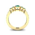 Bezel Accent Emerald Engagement Ring (1.43 CTW) Side View