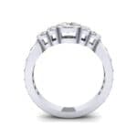 Bezel Accent Diamond Engagement Ring (1.12 CTW) Side View