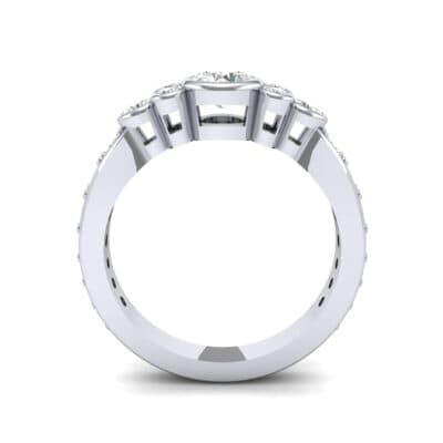 Bezel Accent Diamond Engagement Ring (1.12 CTW) Side View