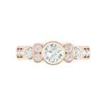Bezel Accent Diamond Engagement Ring (1.12 CTW) Top Flat View