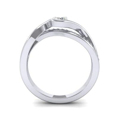 Split Band Diamond Bypass Engagement Ring (0.48 CTW) Side View