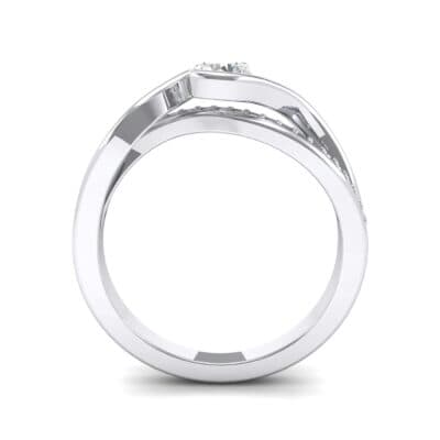 Split Band Crystal Bypass Engagement Ring (0.48 CTW) Side View